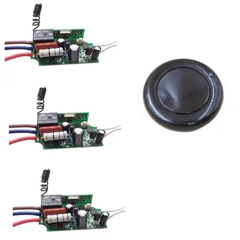 

High Quality Wireless Remote Control Switches 220V Relay Output Radio RFBlack Transmitter and Receiver 315Mhz /433Mhz New