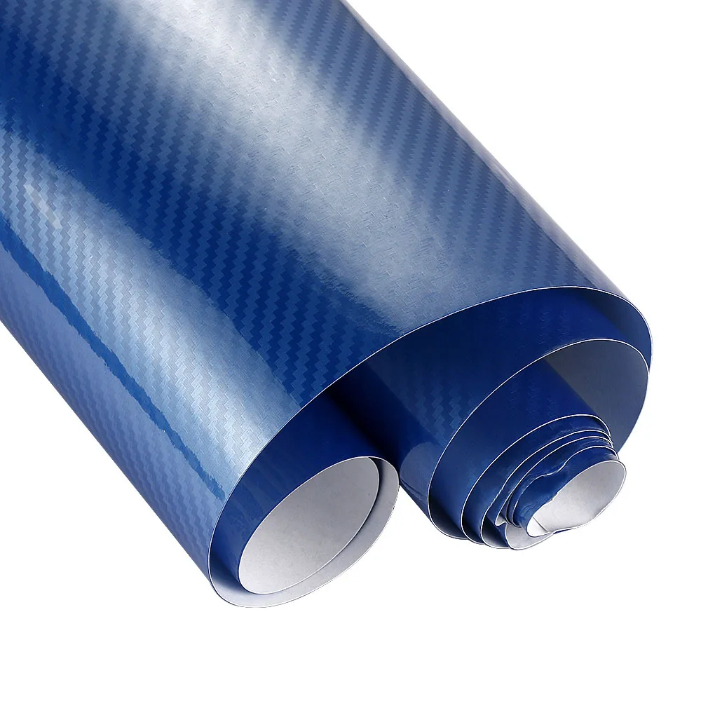 10x152 см 5D глянцевая виниловая пленка из углеродного волокна для стайлинга автомобилей, аксессуары для мотоцикла и автомобиля, внутренняя пленка из углеродного волокна - Название цвета: Синий