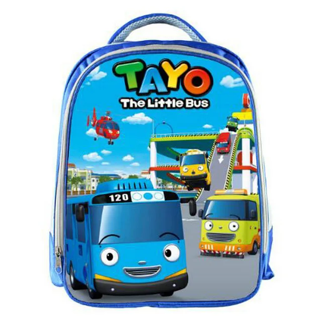 tayo Ônibus azul sacos de escola para adolescentes dos desenhos