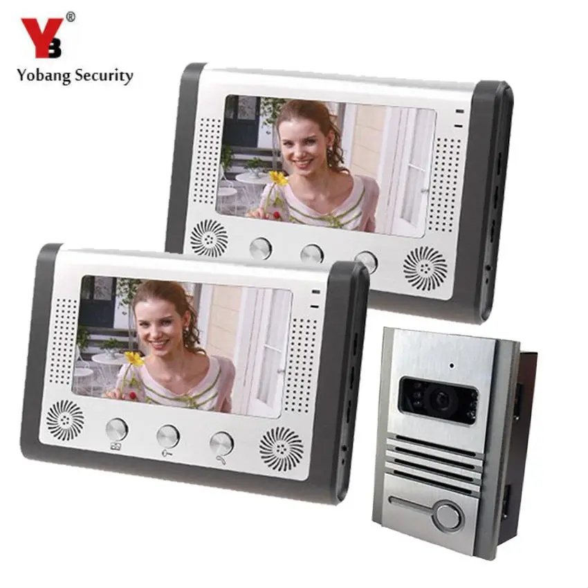 

Yobang Security Video Door Phone Intercom Entry System Door Intercom IR Camera Monitor With Night Vision Waterproof Camera