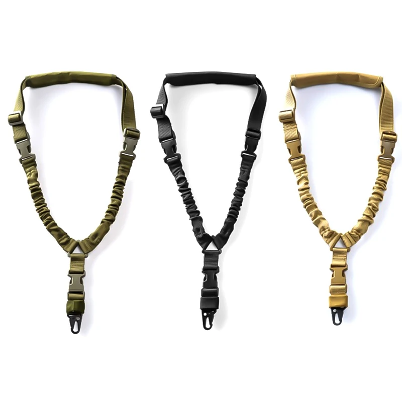 

Tactical One Point Bungee Rifle Gun Sling Strap System Hunting Adjustable Nylon Single Point Rifle Strap