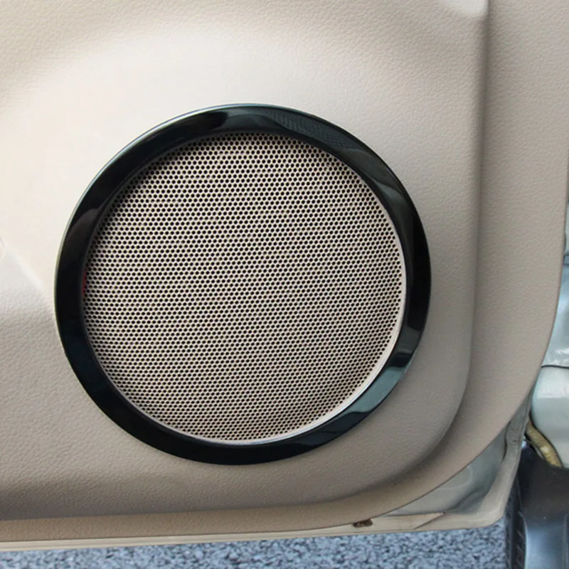 Car styling Fit for X-trail Xtrail Rogue T32 for Qashqai J11 2014-Stainless Steel Chrome Door Speaker Ring Cover Sticker car stickers,window door cover trim