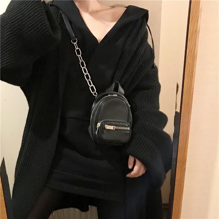 GETSRING женская сумка маленькая черная сумка на плечо Сумочка на цепочке сумка через плечо сумка на грудь из мягкой искусственной кожи