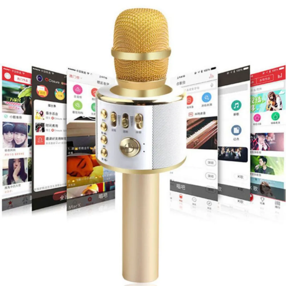 New K38 Wireless Bluetooth Karaoke Microphone Handheld KTV Home Mic