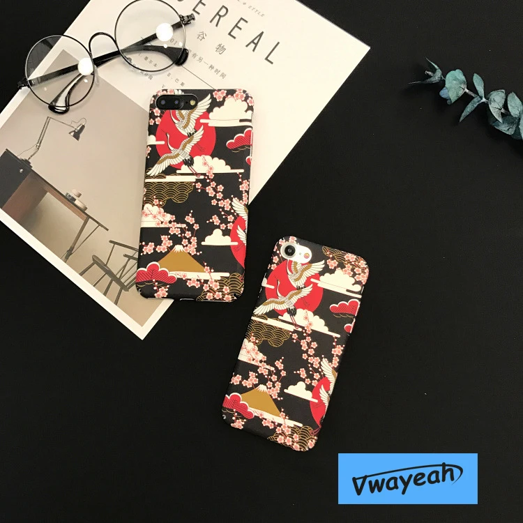 Red-crowned Crane Pink Sakura Case (6)