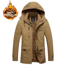 Зимняя мужская куртка плюс кашемировый Блузон Homme мужской воротник-стойка деловой плащ сохраняющий тепло толстый хлопок одежда пальто