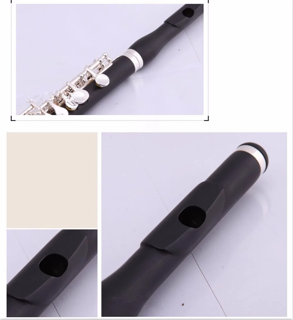 Composite Wood C Tune Silver Plating Professional Piccolo Musical Instrument with Box