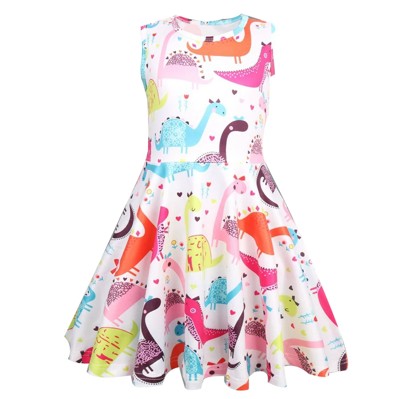 

dress for Girls Summer Unicorn Dress Children Cartoon Party Birthday holiday Sleeveless Dresses Kids Baby Princess Clothes