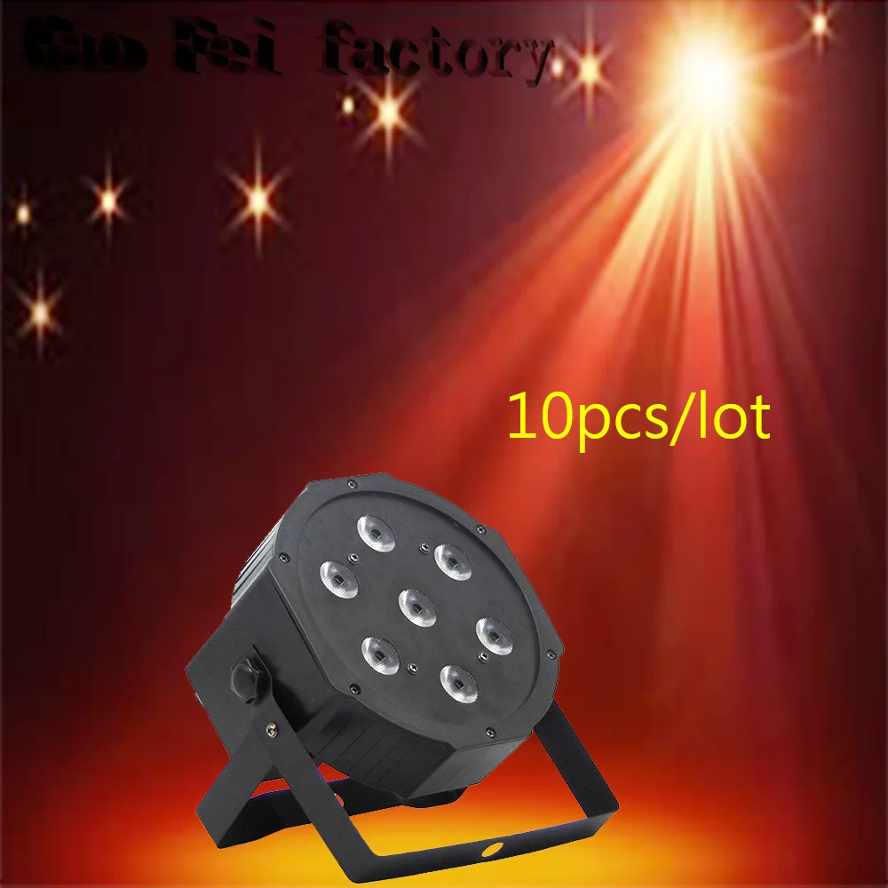 

7*12W 4IN1 Led Par Light 8 Channels Mini Led Par Lighting 7 *12W rgbw mini led flat par light (10pcs/lot)