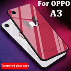 Для OPPO A3 чехол телефон случаях кожи стильная футболка с изображением персонажей видеоигр закаленное стекло для OPPO 3 Чехол защиты оболочки