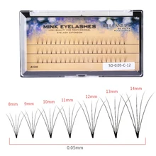 60 шт. 5D русские объемные веера норковые волосы 0,05 C накладные ресницы полуперманентные большие цветущие 3D ресницы