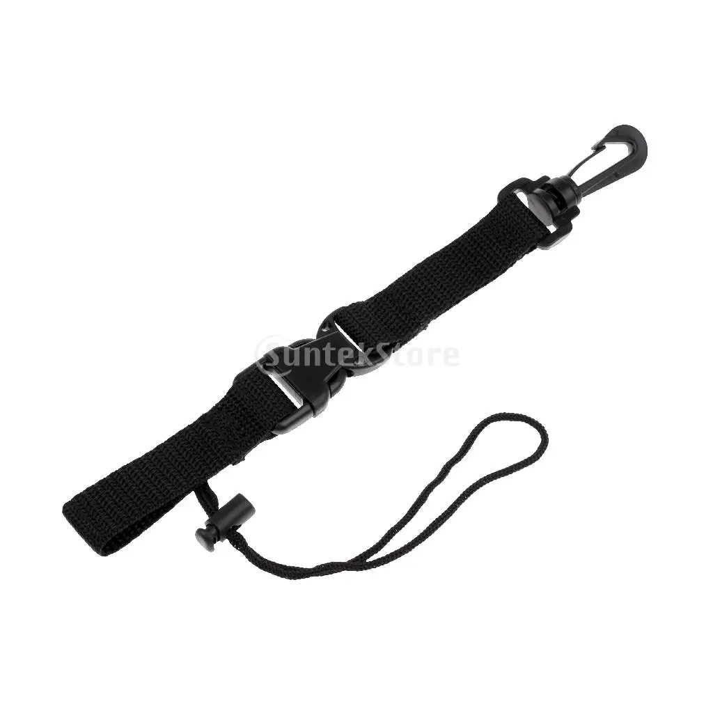 Buy Nylon Black Scuba Diving Dive Lanyard with Swivel Snap Clip and Quick