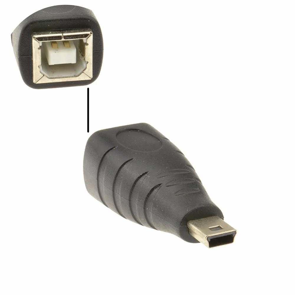 

USB 2.0 Printer B Type Female Socket to 5 pin Mini B Male Plug Adapter
