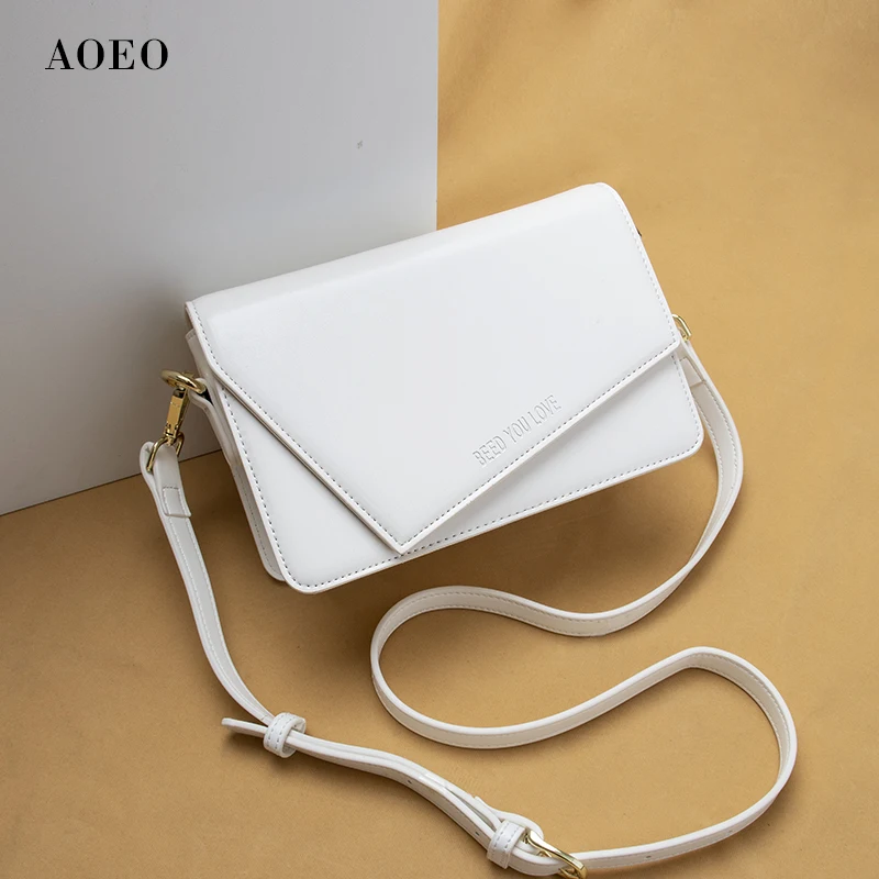 

AOEO Letters Embossing Womens Shoulder Messenger Bags Ladies Modis Designer Handbags High Quality Summer Crossbody Bag Female