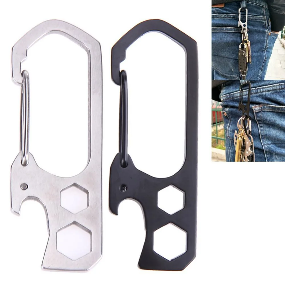 

Mountaineering Buckle Tool Key Chain Screwdriver Bar Climbing Carabiner Hanging Keychain Hook Protector Accessories