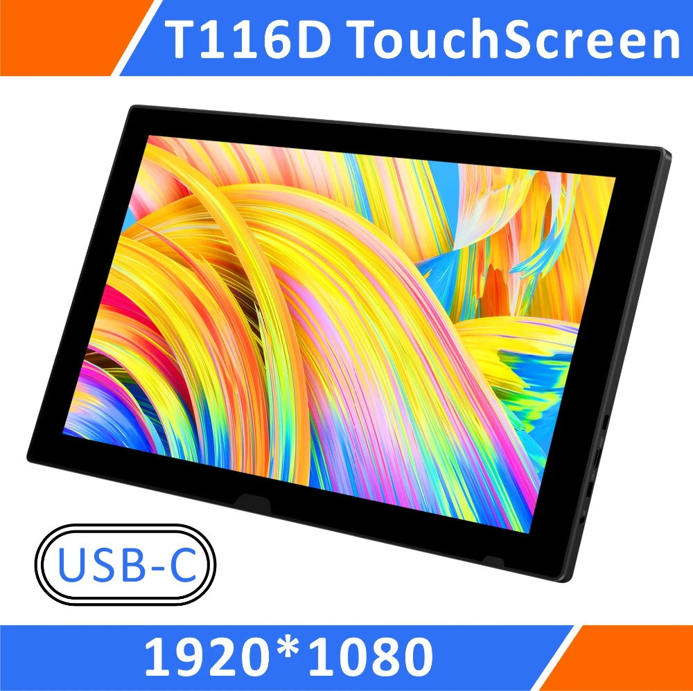 Usb ポータブルモニター 1080 P Ips タッチスクリーンディスプレイ Usb C Hdmi ビデオ ラズベリーパイ 3 B 2b Ps3 Ps4 Wiiu Xbox 360 T116d デモボードアクセサリー Aliexpress
