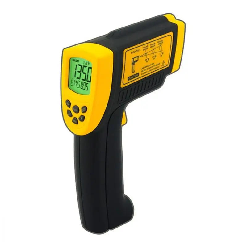 

Handheld Infrared Thermometer AR872+ Temperature Range -18 C~1350 C High Temperature Infrared Thermometer IR Laser Point Gun