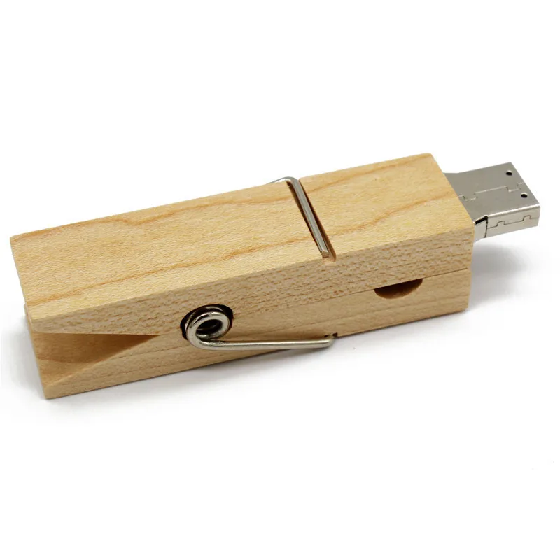 BiNFUL деревянный зажим USB флэш-накопитель 8 ГБ 16 ГБ 32 ГБ 64 Гб Подарочный диск на ключ флешка