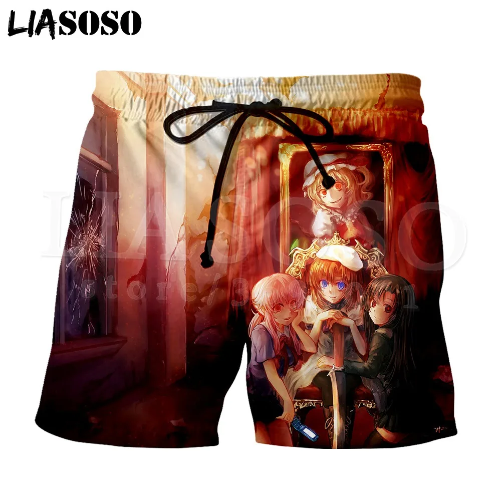 LIASOSO 3d принт унисекс с рисунком из Аниме дневник будущего для Юно Gasai Для Мужчин's Шорты комплекты пляжные шорты доска Шорты брюки X0696