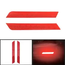 2 шт Универсальный багажник автомобиля хвост безопасности предупреждающий, светоотражающий наклейки световой задний светоотражатель бампер светящиеся наклейки авто аксессуары светоотражатель авто отрожатели катафот