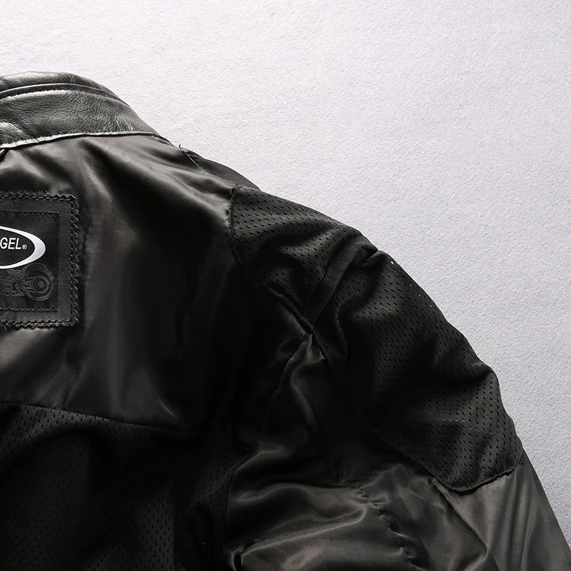 DHL Free Shipping Men Genuine Cow Leather Jacket New Professional Motorcycle Biker Jacket Top Quality Spring Autumn Coat