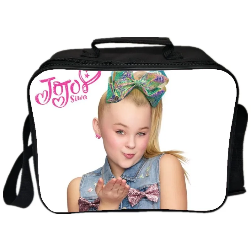 Стиль, принт, Поющая звезда Jojo Siwa, сумка для ланча для девочек, для детей, коробка для еды, детская Портативная сумка-холодильник для студентов, подарок - Цвет: 10IH5-033