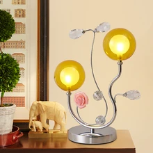 Лампа прикроватная тумбочка для спальни/современный минималистский Креативный светодиодный гостиная лампа/теплый цвет стекла свадебные ночники