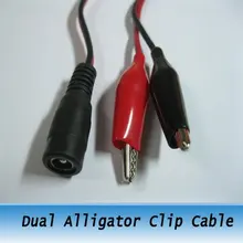 10 шт. DC мощность 5,5x2,1 мм гнездовой разъем для двойной крокодил кабель