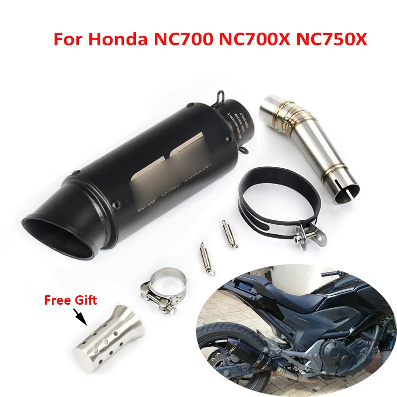 

Slip on NC700X NC700S NC750X Exhaust Muffler Tip Silencer Exhaust Pipe Connect Link Tube Pipe for Honda NC700X NC700S NC750X