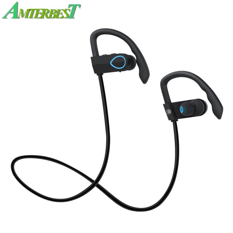 

AMTERBEST Outdoor Sport Running Exercise Headphone Stereo Bass Music Bluetooth V4.0 Wireless Earphone Headset for IOS Android