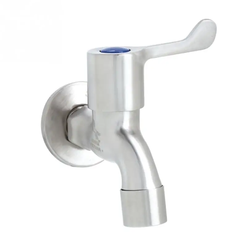 Stainless Steel Faucet Single Lever Faucet Tap for Laundry Washing Machine Home Kitchen Garden