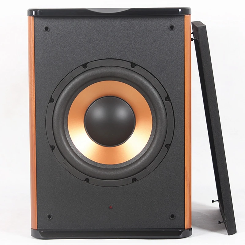 Мощный 10 дюймовый активный сабвуфер HIFI деревянный домашний кинотеатр 200 Вт 4 Ом 30