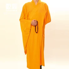Унисекс желтые буддийские монахи robegawn shaolin abbot Единоборства haiqing костюм монахини легли костюм для медитации желтый