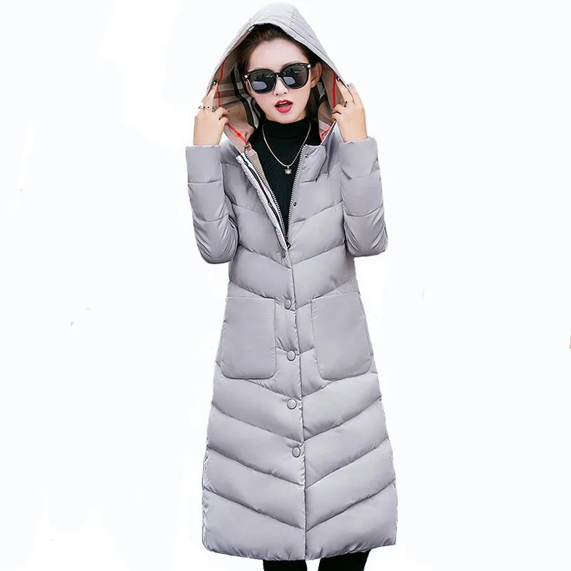 

Fashion Snow Ladies Coats 2017 Winter Coat Women Parka Long Outerwear Thick Parka Women Winter Jacket XXXL