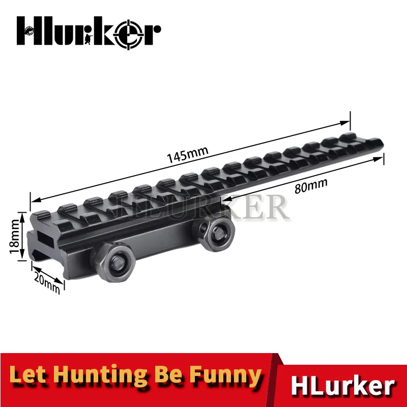 Hlurker AR15/M4/M16 بندقية نطاق قاعدة تثبيت Flattop الناهض مدد طويلة صب 20 مللي متر Picatinny ويفر السكك الحديدية 0.5 \