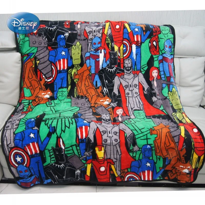 

Disney Marvel Thin Blanket Throw Avengers 127x152cm Children Kids Blanket BedSpread Summer Air Conditioning Cover