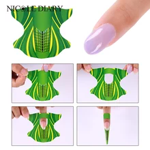 100pcs roll Square Shape Adhesive Nail Form for Acrylic UV Gel Nail Tip Nail Extension Nail