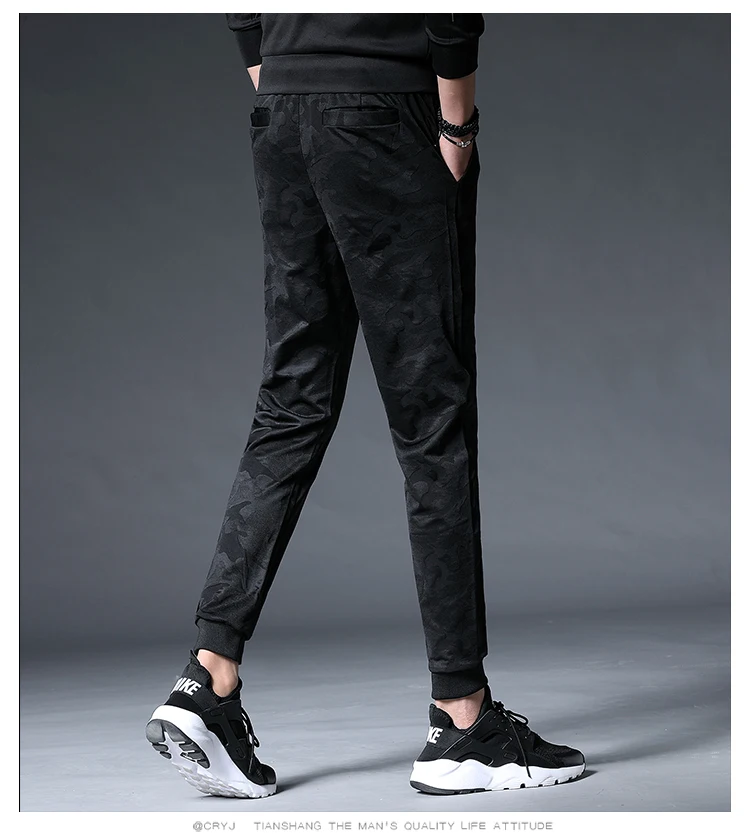 MKASS Новое поступление бегунов Мужская брендовая одежда модные черные спортивные штаны высококачественная одежда на шнурке повседневные брюки M-5XL
