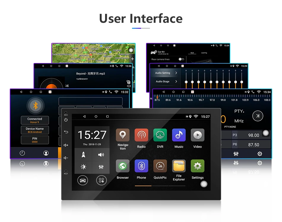 Discount Vtopek 7" car radio Android multimedia player HD audio Digital Touch Screen 2 DIN 1024 x 600 universal MP4 for Chrysler Citroen 11
