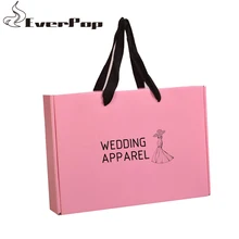 100 шт Лот Пользовательский логотип женские девственные пряди для наращивания волос упаковочная коробка белый розовый волос упаковочная коробка для подарка