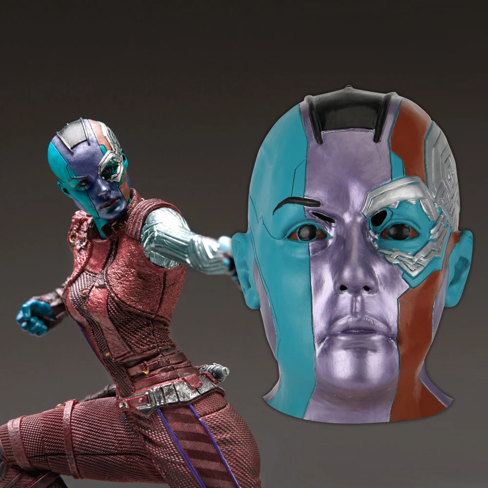

Avengers Endgame Nebula Mask Latex thanos's Daughter Masks Marvel Superhero Cosplay Mask Adult Women Halloween Party Prop