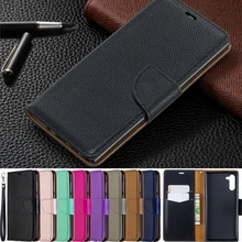 Wallet Phone Case For Samsung Galaxy Note 10 Plus Cover PU Leather Flip Stand Wrist Strap Credit Card Slots Magnetic Closure