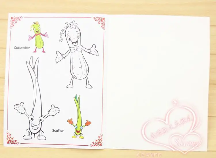 4 шт./компл. Размеры для детей от 2 до 6 лет фрукты каракули книжка-раскраска детский сад маленькие дети книжка-раскраска