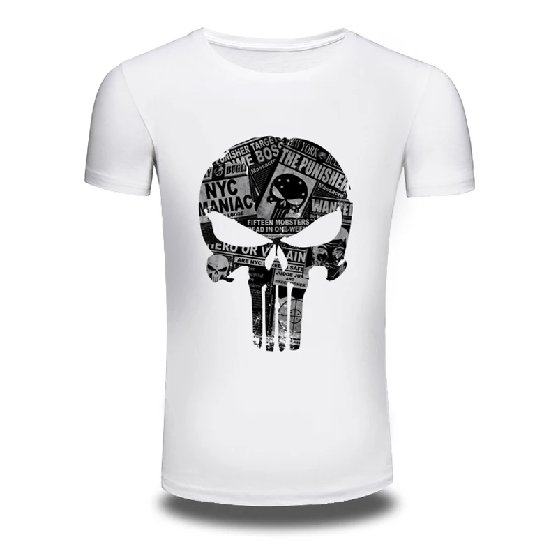 DY 92 font b Men s b font Fashion Skulls Design T font b Shirt b