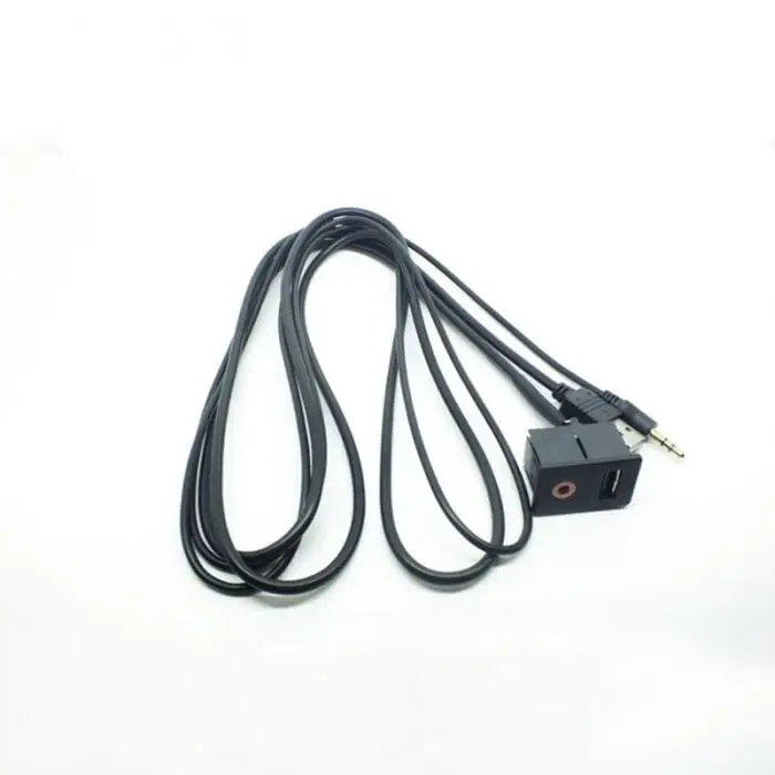 Делаем раскрутку! Автомобильный тире заподлицо USB порт 3,5 мм AUX USB свинцовый Удлинительный кабель жила монтажная панель Разъем для наушников