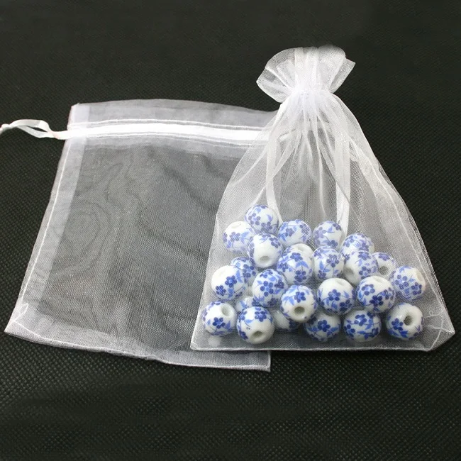 10pcs 7x9 9x12 10x15 13x18cm Drawstring Organza Bags Jewelry Packaging Bags Wedding Party Favor Gift Bags Jewelry Pouches 