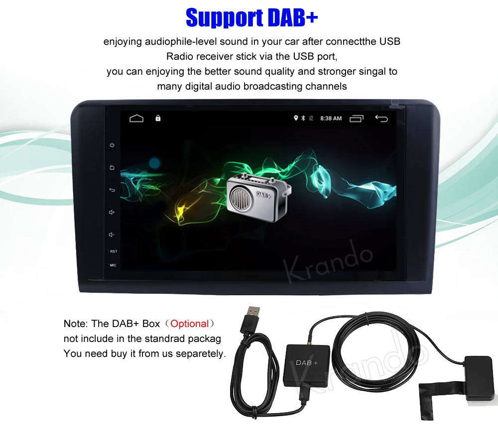 Krando Benz ML Class W164 car radio GPS navigation system (7)