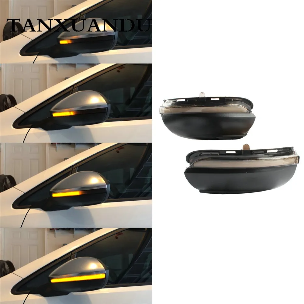 

L & R Smoked Dynamic LED Door Mirror Turn Signal Light Wing Lens Indicator Lamp Fit For VW Gti Golf MK6 09-13 Touran 09-15