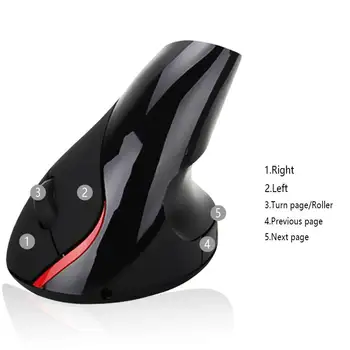 

Wireless Vertical Mouse 1600DPI Rechargeable Li-ion Battery Universal Ergonomic Laser Mice Optical Mouse For PC Laptop