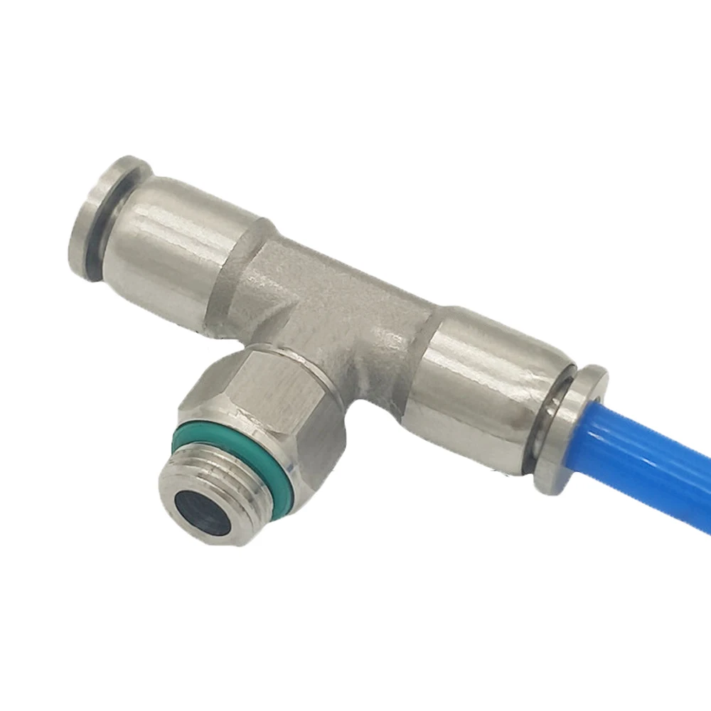 M5 M6 1/8 &quot1/4&quot 3/8 &quot1/2&quot BSPP Мужской Тройник 3-ходовой пневматический 304 Нержавеющая